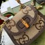 Gucci Bamboo 1947 Mini Top Handle Bag in Camel Jumbo GG Canvas