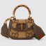 Gucci Bamboo 1947 Mini Top Handle Bag in Camel Jumbo GG Canvas