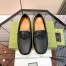 Gucci Men's Drive Loafers in Black Leather with Interlocking G