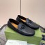 Gucci Men's Drive Loafers in Black Leather with Interlocking G