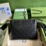 Gucci Medium Messenger Bag in Black GG Embossed Leather