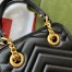 Gucci GG Marmont Mini Bag in Black Chevron Leather
