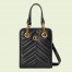 Gucci GG Marmont Mini Bag in Black Chevron Leather