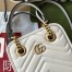 Gucci GG Marmont Mini Bag in White Chevron Leather