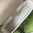 Gucci Horsebit 1955 Mini Bag in White GG Canvas