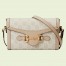 Gucci Horsebit 1955 Mini Bag in White GG Canvas
