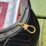 Gucci GG Marmont Half-moon Mini Bag in Black Chevron Leather