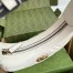 Gucci GG Marmont Half-moon Mini Bag in White Chevron Leather