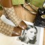 Gucci Ankle Boots in Beige GG Supreme with Leather