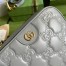Gucci Small Shoulder Bag In Grey GG Matelasse Leather