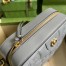 Gucci Small Shoulder Bag In Grey GG Matelasse Leather