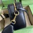 Gucci Small Shoulder Bag In Black GG Matelasse Leather
