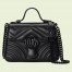 Gucci GG Marmont Mini Top Handle Bag in Black Matelasse Calfskin