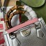 Gucci Diana Mini Tote Bag in Silver Calfskin