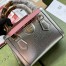 Gucci Diana Mini Tote Bag in Silver Calfskin