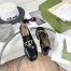 Gucci Women's Loafers in Black Leather with Interlocking G