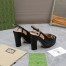 Gucci Slingback Platform Pumps 120mm in Black Leather