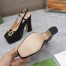 Gucci Slingback Platform Pumps 120mm in Black Leather