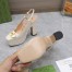 Gucci Slingback Platform Pumps 120mm in White Leather