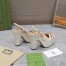 Gucci Slingback Platform Pumps 120mm in White Leather