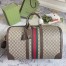 Gucci Savoy Large Duffle Bag in Beige GG Canvas