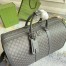 Gucci Savoy Large Duffle Bag in Grey GG Supreme Canvas