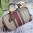 Gucci Savoy Small Duffle Bag in Beige GG Supreme Canvas