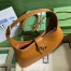 Gucci Aphrodite Medium Shoulder Bag in Brown Leather