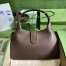Gucci Aphrodite Medium Shoulder Bag in Dark Brown Leather