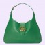 Gucci Aphrodite Medium Shoulder Bag in Green Leather