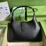 Gucci Aphrodite Medium Shoulder Bag in Black Leather