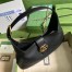 Gucci Aphrodite Medium Shoulder Bag in Black Leather