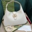 Gucci Aphrodite Medium Shoulder Bag in White Leather