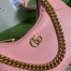 Gucci Aphrodite Small Shoulder Bag in Pink Leather