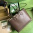 Gucci Ophidia Medium Tote Bag in Dark Brown Leather