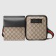 Gucci Two Pocket Belt Bag In Beige GG Supreme Canvas