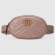 Gucci GG Marmont Belt Bag In Dusty Pink Matelasse Leather