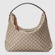 Gucci Hobo Bag In Beige GG Supreme Canvas 