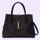 Gucci Jackie 1961 Small Tote Bag in Black Grained Leather