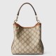 Gucci GG Emblem Mini Bucket Bag in Beige GG Canvas