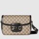Gucci Horsebit 1955 Soft Small Shoulder Bag in GG Canvas with Black Leather