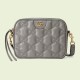 Gucci Small Shoulder Bag In Grey GG Matelasse Leather